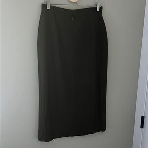 Mister Leonard Black Virgin Wool Midi Pencil Skirt Size 14